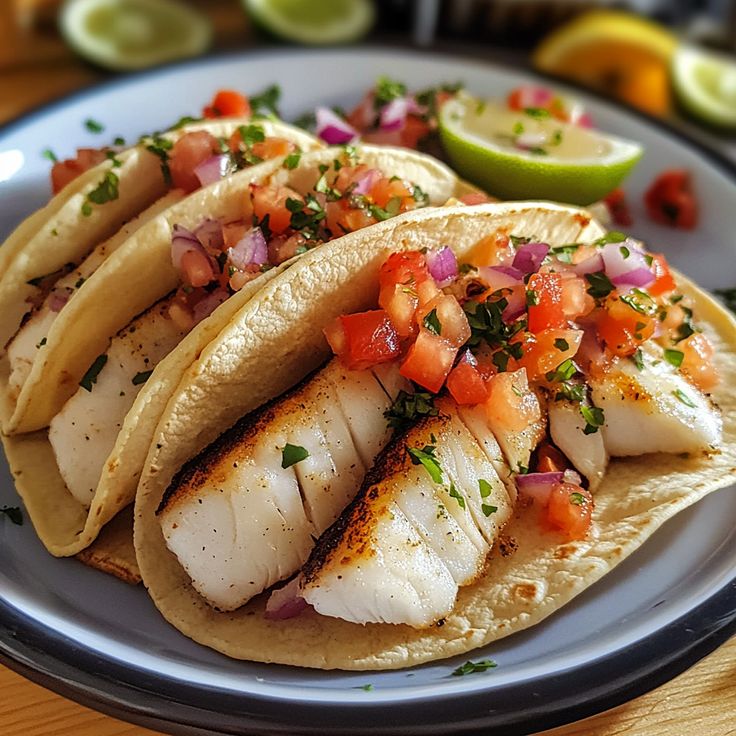 Tacos de pescado al grill